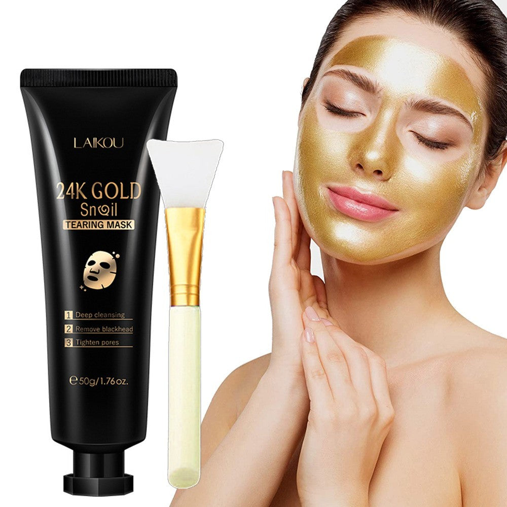 Gold Foil Snail Tear-Off Mask Hydrating Lootquake LLC
