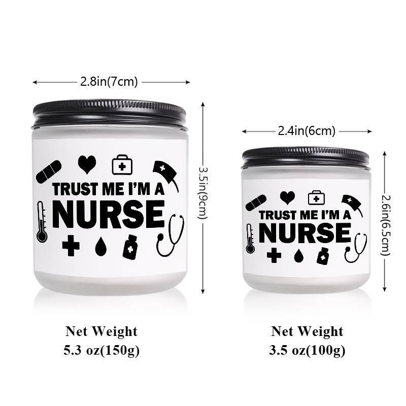 1pc Lavender Scented Candle 5.3oz - "Trust Me, I'm a Nurse" Design with Medical Symbols | Heartfelt Gift for Nurses, Nurse Appreciation, Graduation, Birthdays, Christmas | Soy Wax, Glass Container Lootquake LLC