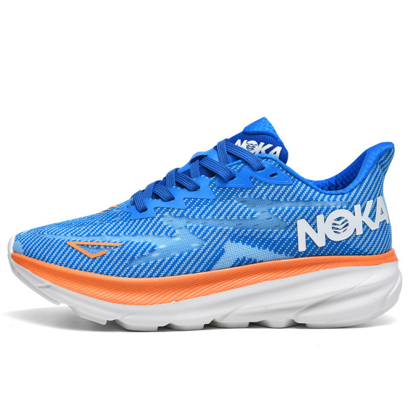 Fashion Lace-up Mesh Sneakers Men Lightweight Shock Absorption Training Shoes Soft-sole Running Sports Shoes Pi-Mart