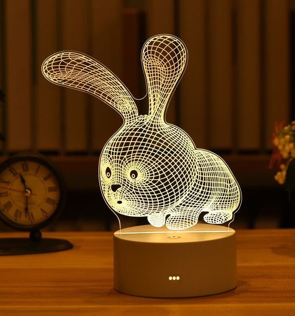 3D Table Night Lamp - SJB-DIAMOND ELITES