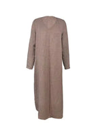 Women's V-neck Solid Color Fashionable Dress - SJB-DIAMOND ELITES