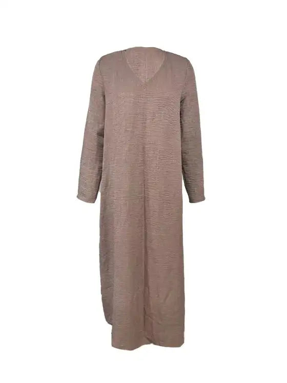 Women's V-neck Solid Color Fashionable Dress - SJB-DIAMOND ELITES