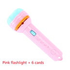 Cartoon Projection Flashlight 80 Patterns Creative Children Flashlight Toy Projector Baby Toys Bedtime Story Book Pi-Mart