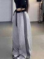 Casual Loose Fit Striped Pants THRIXINE