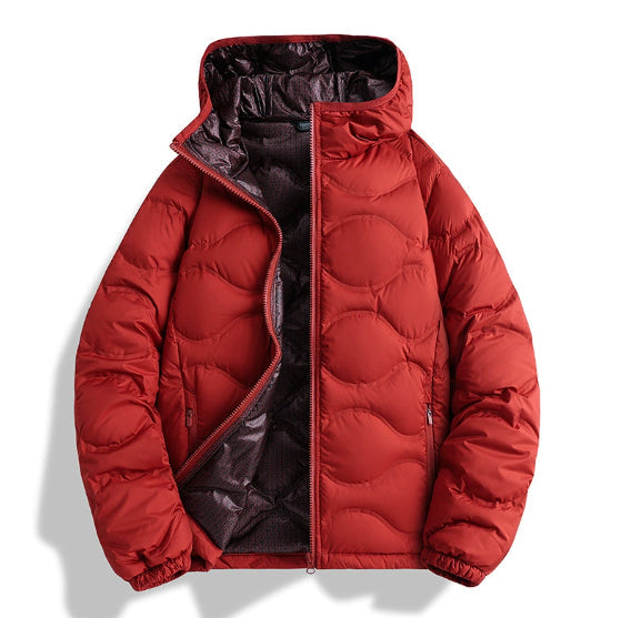 Men's Down Jacket Winter 90 White Duck Down Stand Collar Thickened Graphene Warm Jacket Coat Women Pi-Mart
