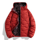 Men's Down Jacket Winter 90 White Duck Down Stand Collar Thickened Graphene Warm Jacket Coat Women Pi-Mart
