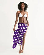 Sheer Purple Dotted Style Swim Cover Up