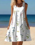 Ladies' Square Collar Printed A-list Fashionable Dress - SJB-DIAMOND ELITES