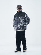 Custom TPU Drop Glue Label Stand-up Collar Warm And Thick Cotton Jacket