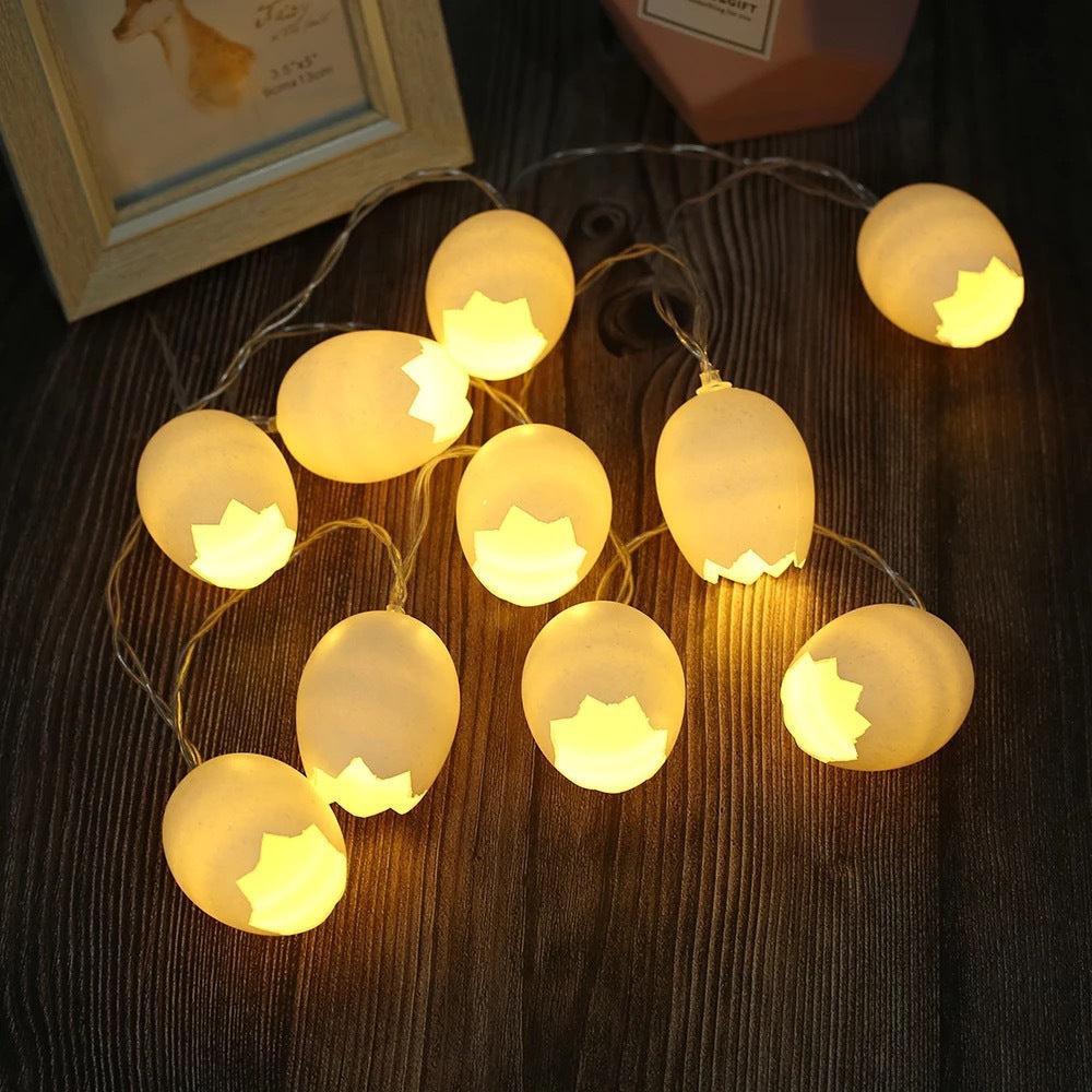 New Easter Broken Shell Egg String Lights Led Egg Lanterns Flashing Lights String Lights Christmas Decoration Lights Pi-Mart