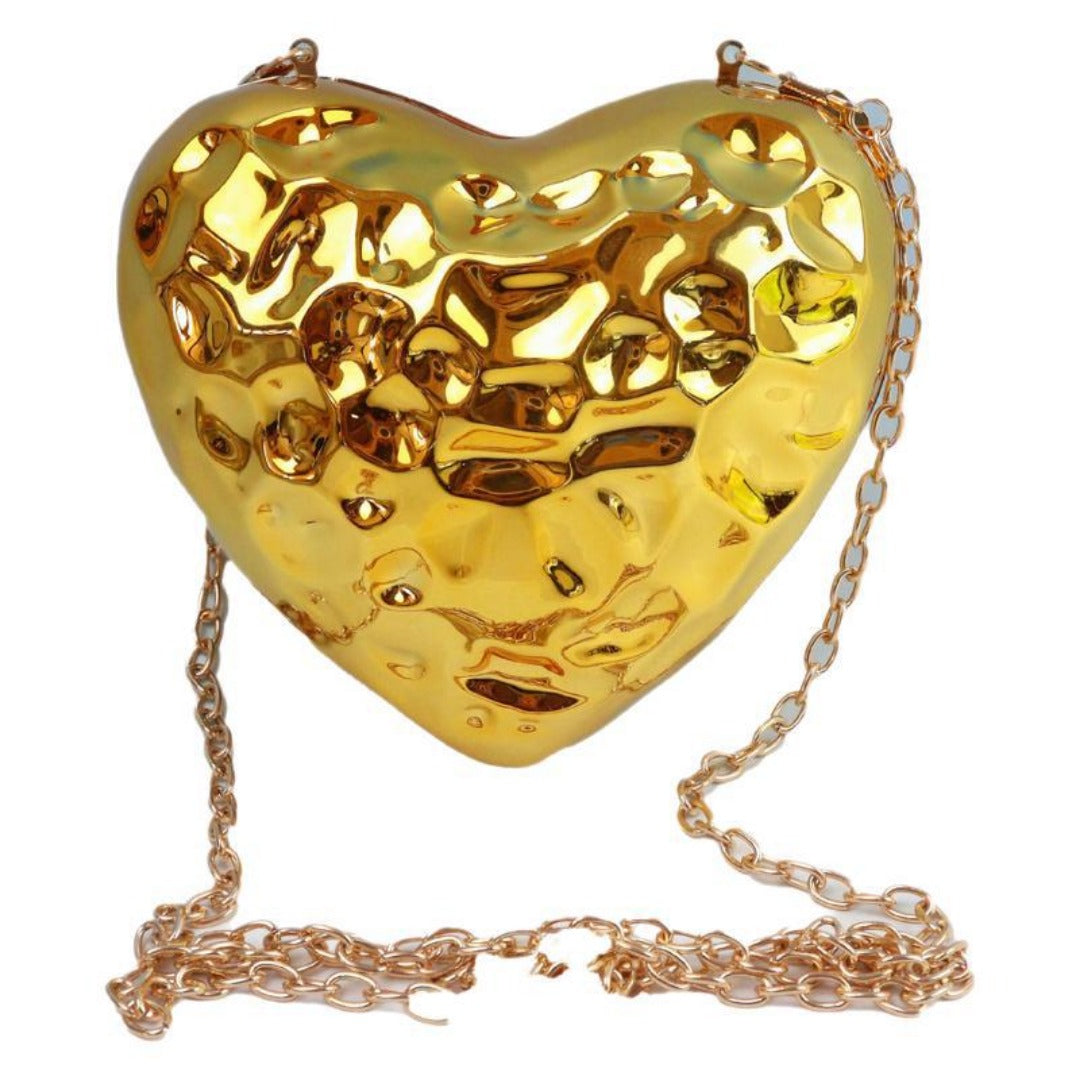 Heart Shaped Mini Purse – Elegant Acrylic Pericardium Chain Clutch, Perfect for Parties, Proms, Weddings, and Evening Out – Stylish Dinner Bag - SJB-DIAMOND ELITES