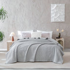 [Fast Arrival] 1pc Ultra-Soft Cloud-Like Cotton Jersey Bed Blanket - Bed Blankets - Plush Quilted Bedspread for Year-Round Comfort, Machine Washable, Soft Coverlet for Cozy Sleeping
