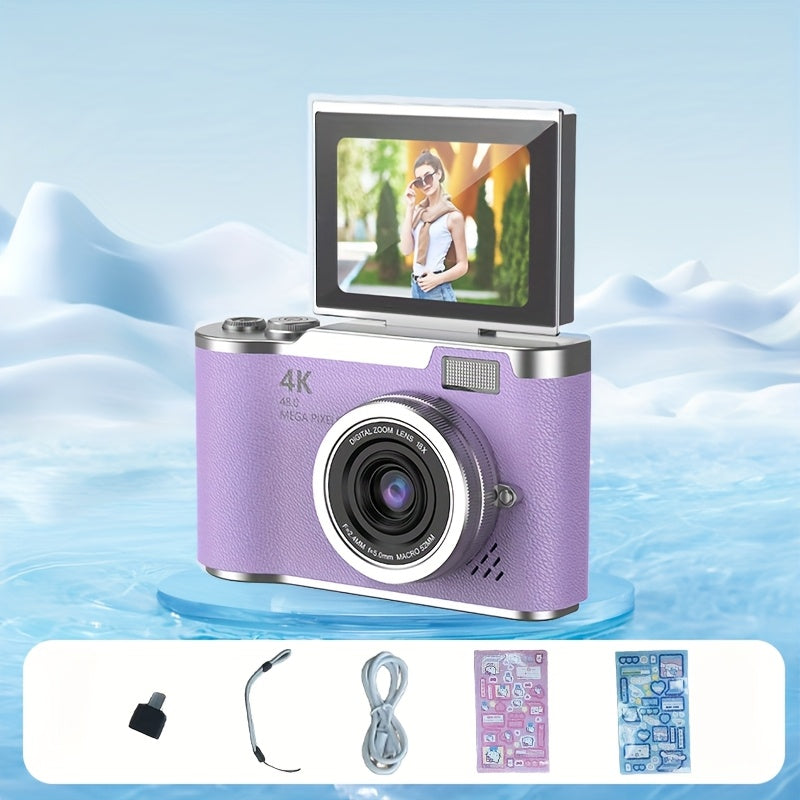 New high-definition digital camera Simple operation of buttons to take photos and videos Beginner entry CCD card machine surprise gift for friends You can choose to use a 32G memory card for direct storage and use portable-mu Lootquake LLC