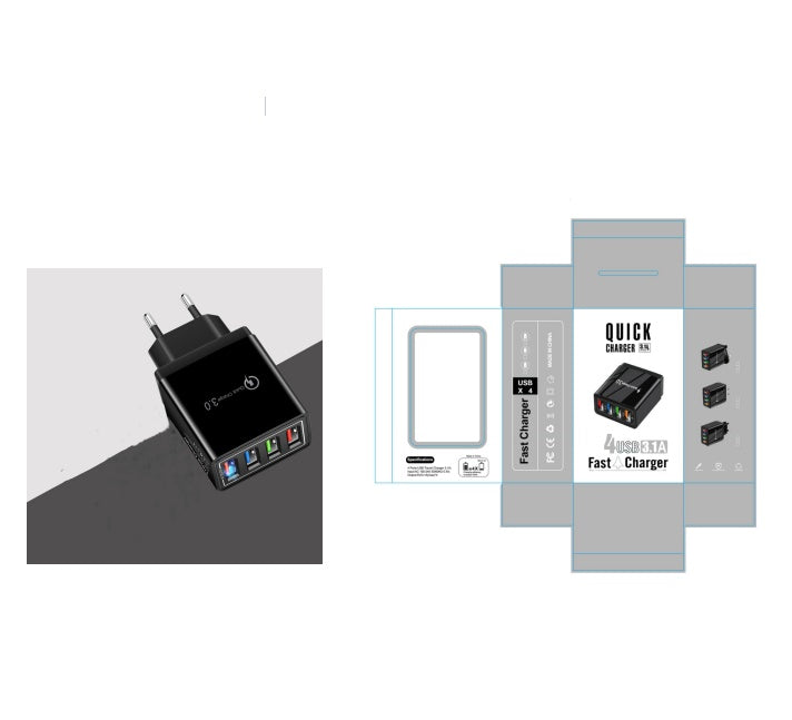 USB Charger Quick Charge 3.0 4 Phone Adapter For Tablet Portable Wall Mobile Charger Fast Charger Pi-Mart