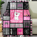 1pc Cat Throw Blanket, Funny Cat Gifts For Cat Lovers, Cat Memorial Gifts, Cat Lover Gifts For Women Girls, Cat Themed Blanket Gifts, Cat Woman Gifts Flannel Blanket, For Bed Sofa Couch Office Camping Travel