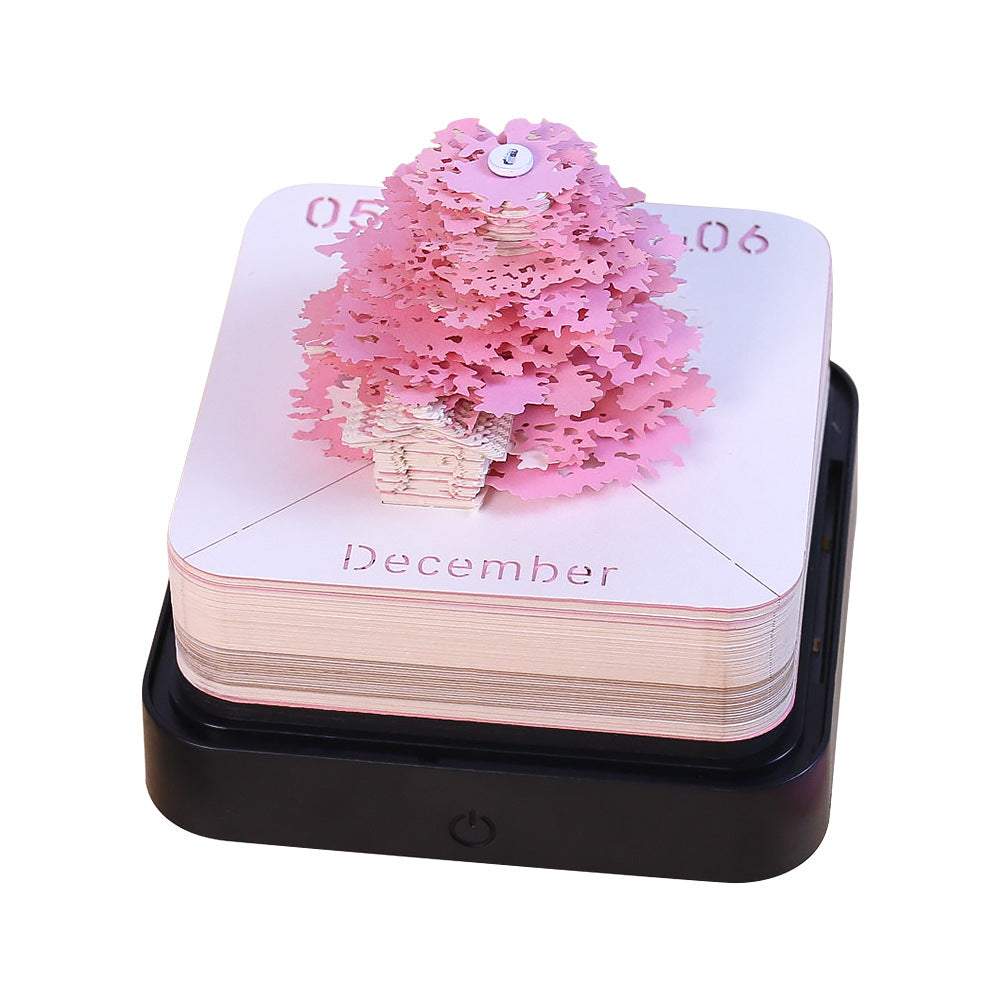 Tree House Paper Carving Notepad Creative Weekly Calendar Earth Calendar