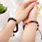 Natural Stone Beads Couple Magnetic Bracelets Pi-Mart