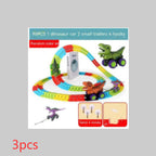 Children's Roller Coaster Dinosaur Track Electric Plastic Toy Pi-Mart