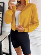 Relaxed Minimalist Zip-Up Dropped Shoulder Hooded Jacket Casual & Comfortable Lightweight Outerwear Stevvex