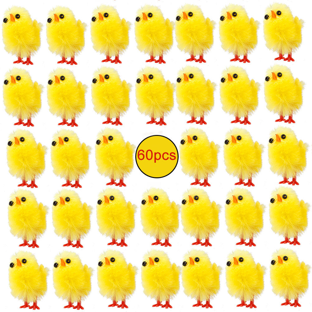 Easter Decoration Chicks 60pcs 3cm High Pi-Mart