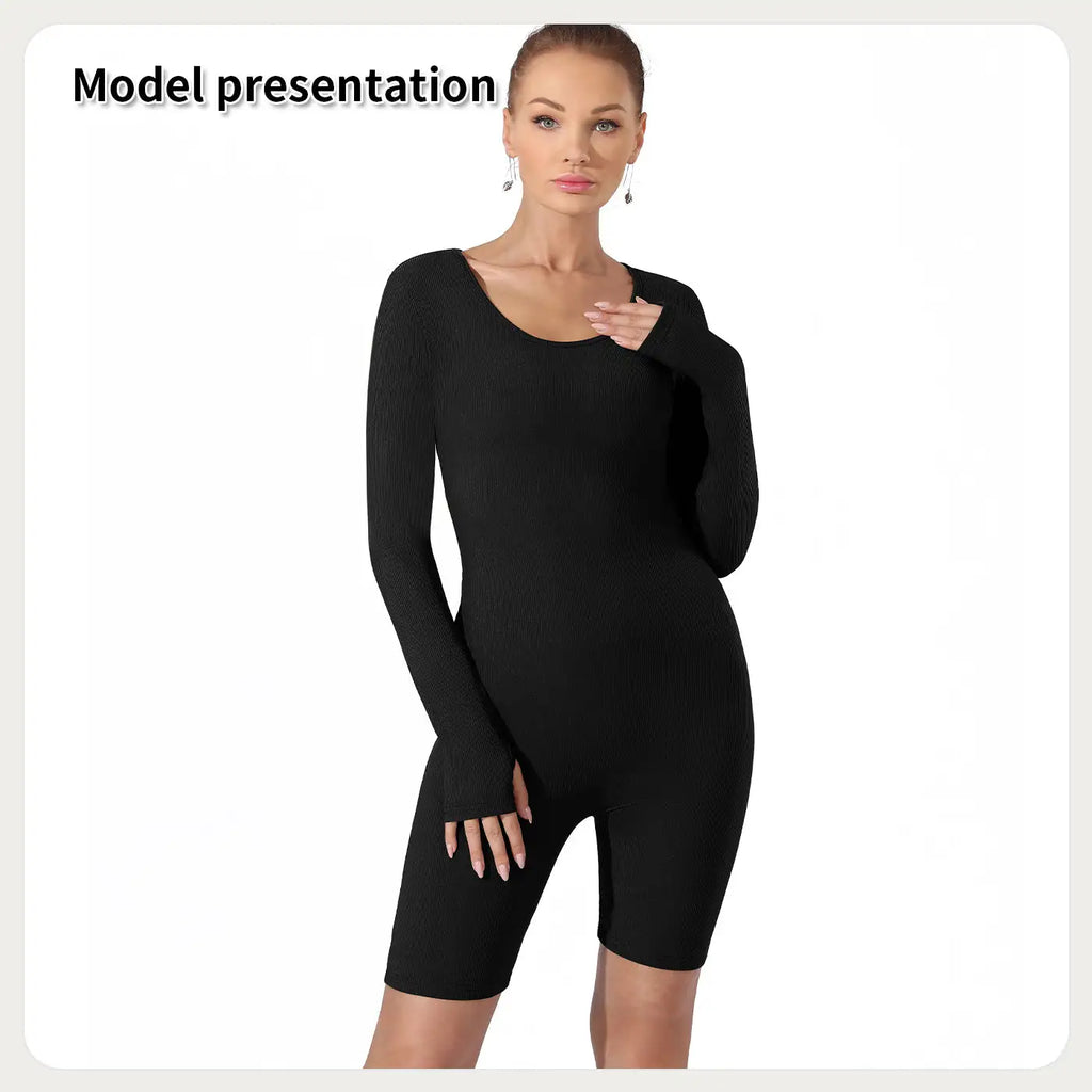 Women's Fashion Simple Solid Color Bodysuit - SJB-DIAMOND ELITES