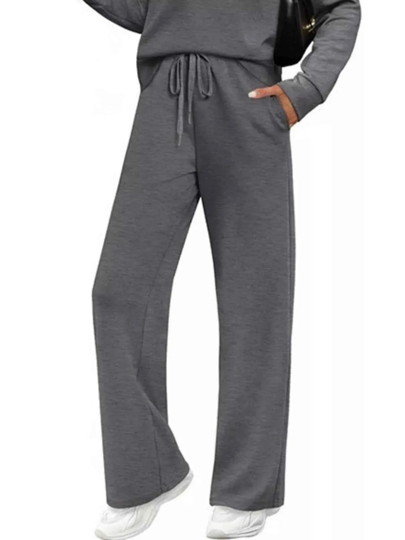 Plus Comfort Duo: Versatile Top & Pants Ensemble THRIXINE