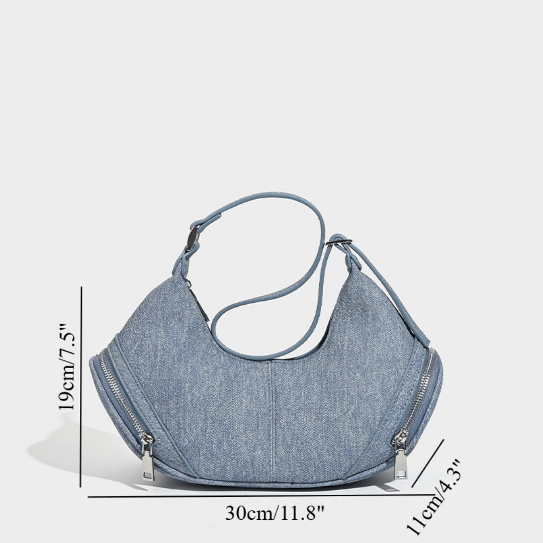 Stylish vintage zip pocket locomotive bag, shoulder bag, hobo bag casual, underarm bag - SJB-DIAMOND ELITES
