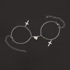 2Pcs Heart Magnet Bracelet for Lovers Pi-Mart