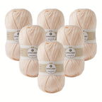 6pcs 4 Layers Hand-woven Crochet Yarn, Soft And Comfortable, 100% Acrylic Yarn, Suitable For DIY Crocheting And Knitting Scarf, Sweater, Shawl, Blanket, 1.76oz/pc