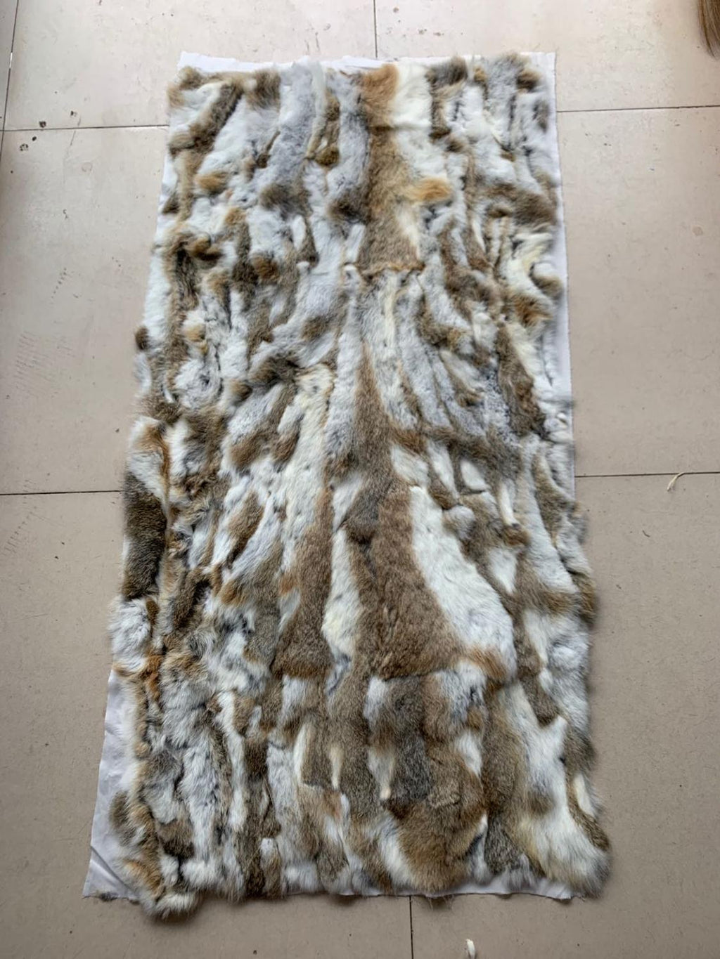 Rabbit Winter Fur Blankets Rabbit Fur Patchwork Mattress Clothing Furniture Bed Blankets Pi-Mart