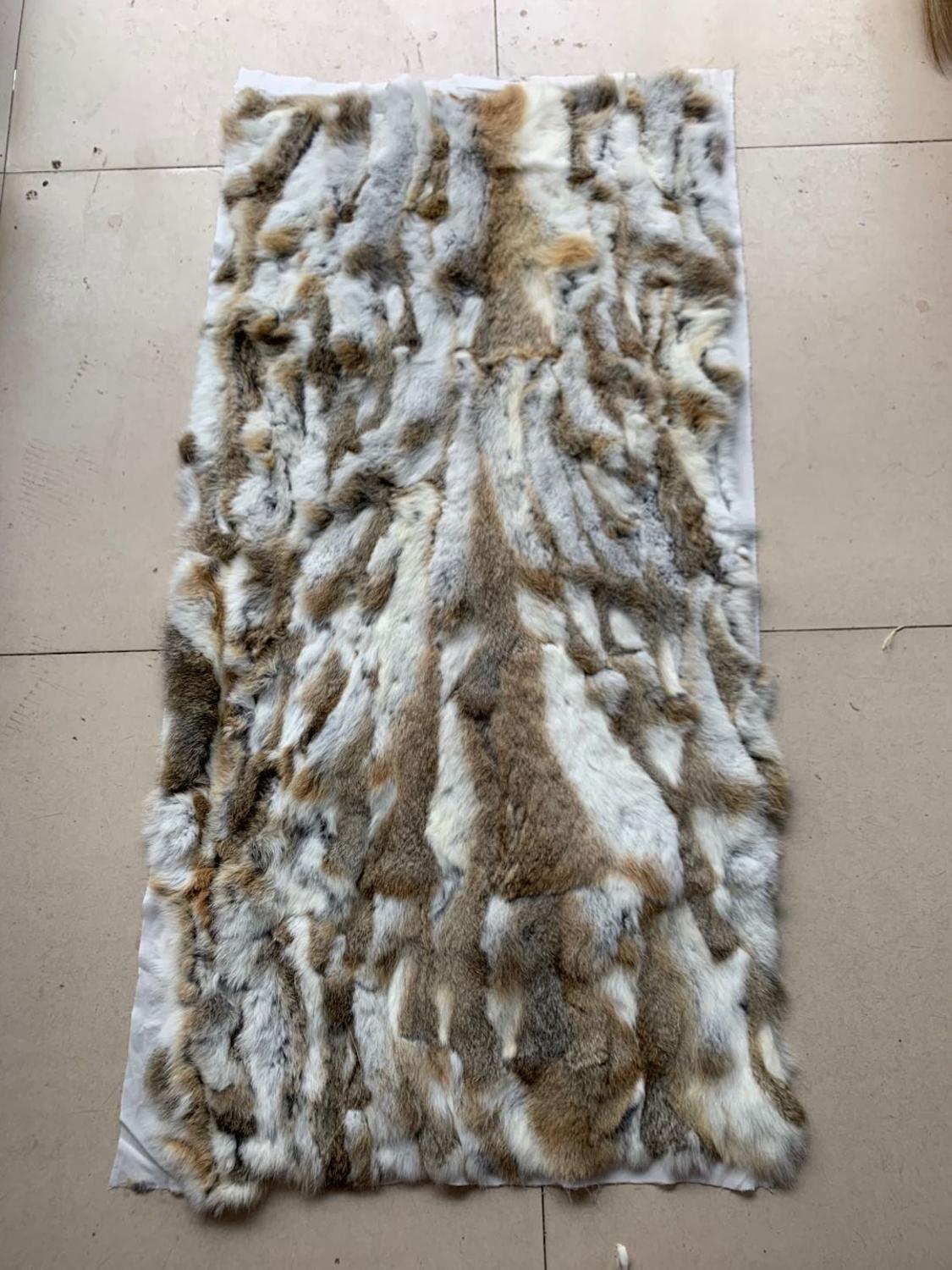 Rabbit Winter Fur Blankets Rabbit Fur Patchwork Mattress Clothing Furniture Bed Blankets Pi-Mart