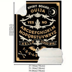 1pc Ouija Spirit Board Design Throw Blanket, Polyester Digital Print, Charming Style, Perfect Birthday Gift, Cozy Nap Blanket Lootquake LLC