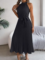 Cute Pink Sleeveless Midi Dress Elegant & Flowy Girls Dress Beautiful Design