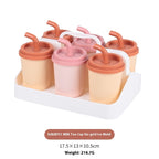 Milky Tea Cup Four Grid Ice Tray Ice-cream Mould