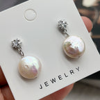 Classic Double Bead Baroque Stud Earrings Pi-Mart