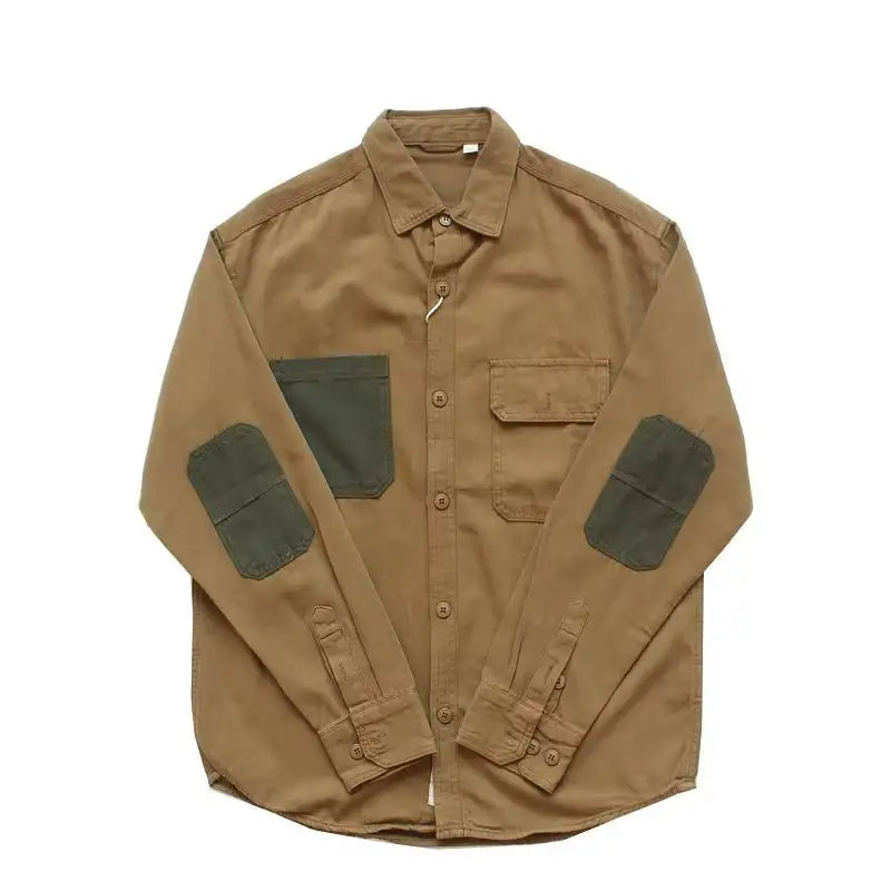 Hong Kong Style Loose Long Sleeve Shirt Japanese-style Retro Shirt