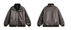 American-style Fake Two-piece Suede Bomber Jacket Cotton-padded Jacket Pi-Mart