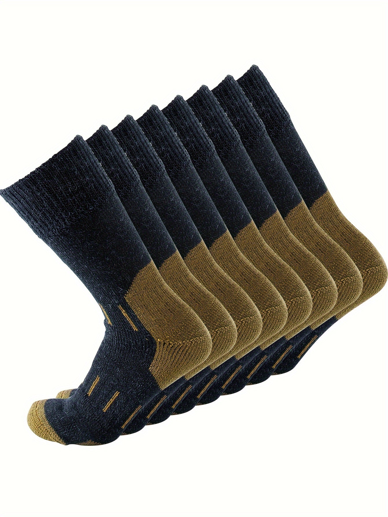 4 Pairs of Premium 79% Merino Wool Athletic Crew Socks for Men - Warm, Breathable, and Moisture-Wicking for Hiking, Running, Climbing - US Sizes 10-13