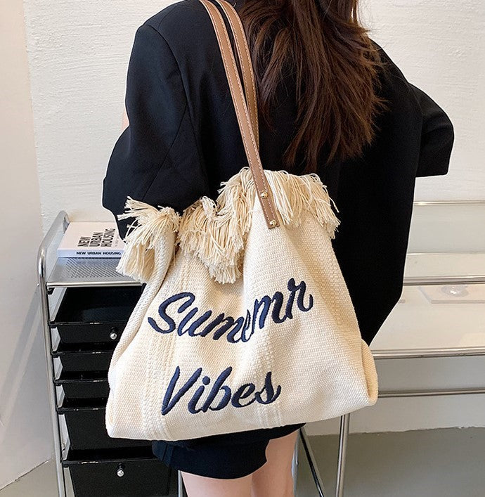 Bohemian canvas woven tote bag simple ethnic purse - SJB-DIAMOND ELITES