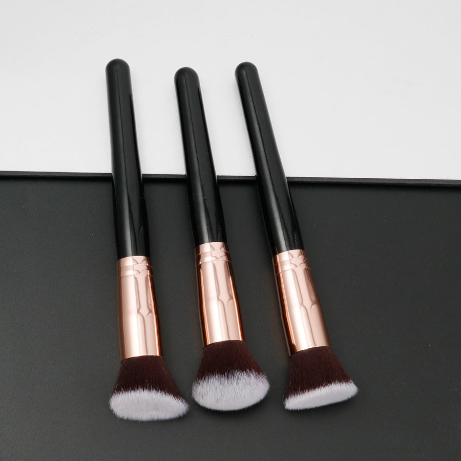 Flat Head Bevel Three Piece Portable Makeup Brush Pi-Mart