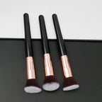 Flat Head Bevel Three Piece Portable Makeup Brush Pi-Mart