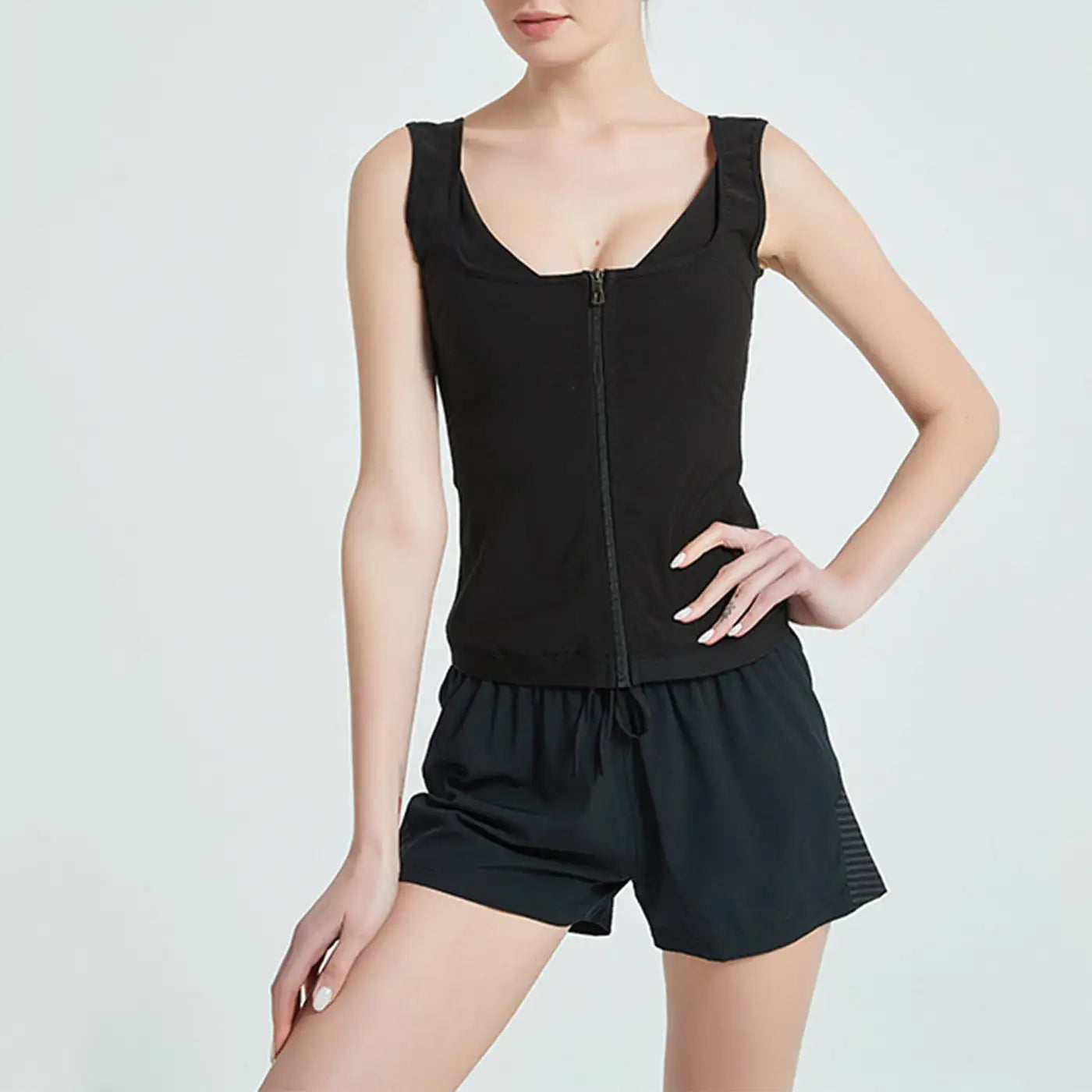 Women's Zip Vest Shapewear Storm Sweatshirt - SJB-DIAMOND ELITES
