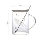 Luminous Heat-resistant Glass With Lid Spoon Pi-Mart
