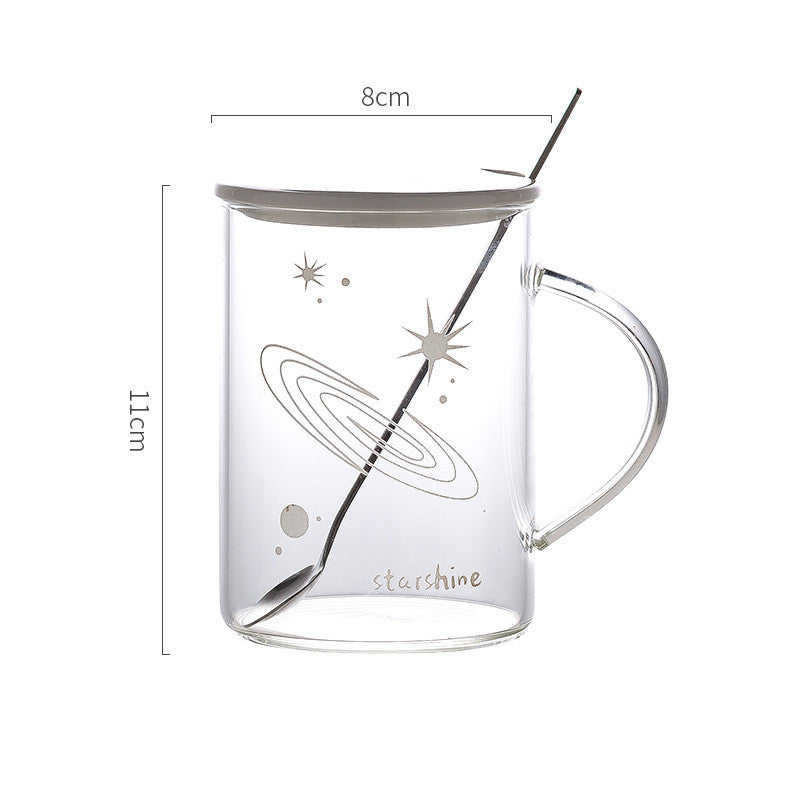 Luminous Heat-resistant Glass With Lid Spoon Pi-Mart