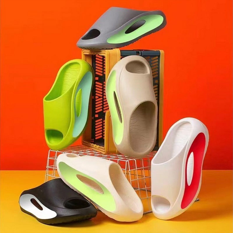 Ins Slippers Women Men Peep Toe Slipper Summer Hollow Unisex Sports Beach Shoes Pi-Mart