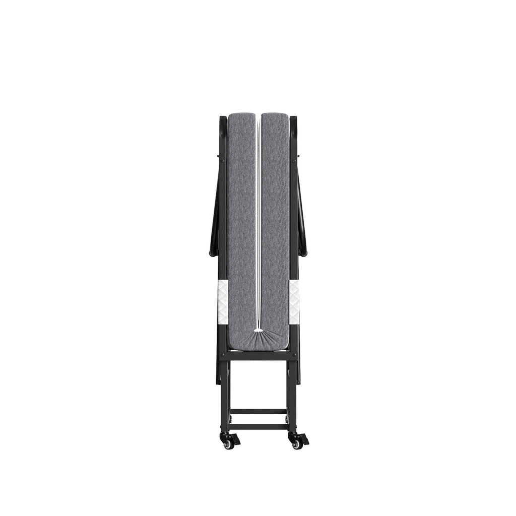 Folding Bed With Mattress  Foam Mattress All Steel Pipe Frame Pi-Mart