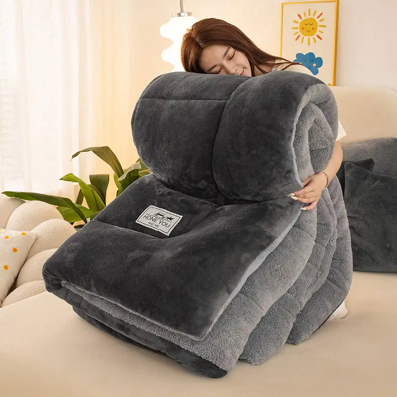 Winter Thermal Coral Fleece Blanket Duvet