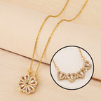 Heart Four Leaf Clover Necklace Pi-Mart