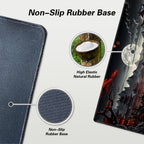 Japanese Style Full Moon River Landscape Desk Mat, Non-Slip Rubber Gaming Mouse Pad, Extended Keyboard Mat for Office and Home Decor, 35.4 x 15.7 Inches Lootquake LLC
