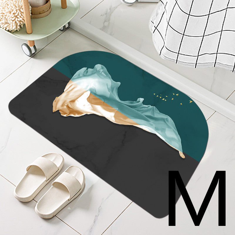 Diatom Mud Bathroom Door Non-slip Absorbent Floor Mat Pi-Mart